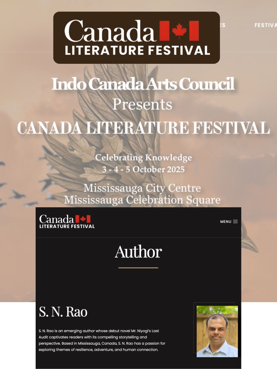 S. N. Rao at the Canada Literature Festival